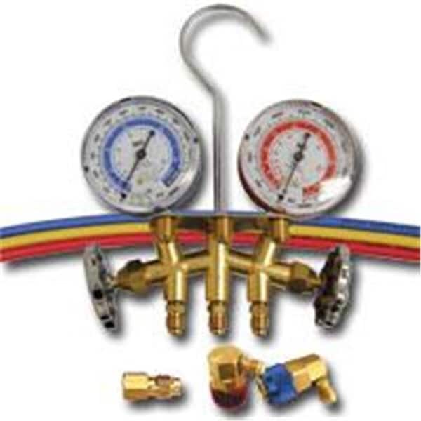 Mastercool Mastercool MSC66773 Dual R-12/R-134A Brass Manifold Gauge Set MSC66773 - main
